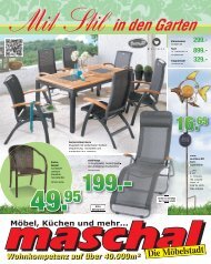 Mit Stil in den Garten Wohnkompetenz auf über ... - Maschal Möbel