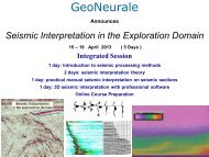 Seismic Interpretation in the Exploration Domain - GeoNeurale