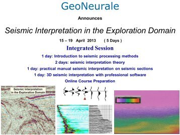 Seismic Interpretation in the Exploration Domain - GeoNeurale