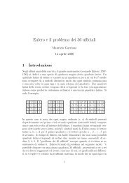 Eulero e il problema dei 36 ufficiali (Maurizio Garrione)