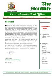 Vol 112 2012 The Monthly July - Central Statistical Office of Zambia