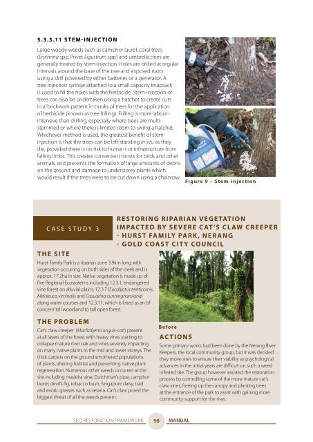 South East Queensland Ecological Restoration Framework: Manual