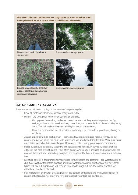 South East Queensland Ecological Restoration Framework: Manual