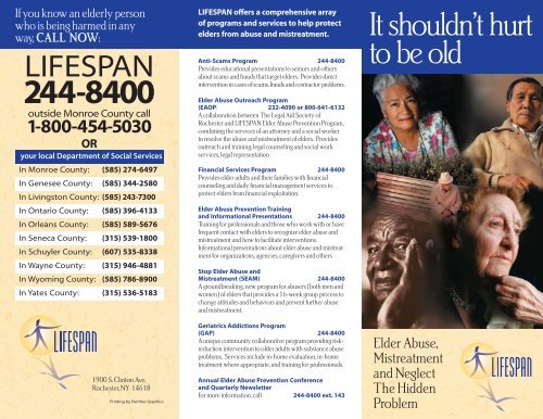 Elder Abuse brochure 2003 - Lifespan