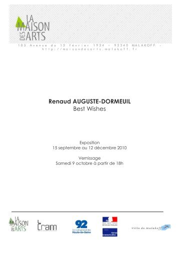 dossier presse Renaud Auguste-Dormeuil - Maison des arts de ...