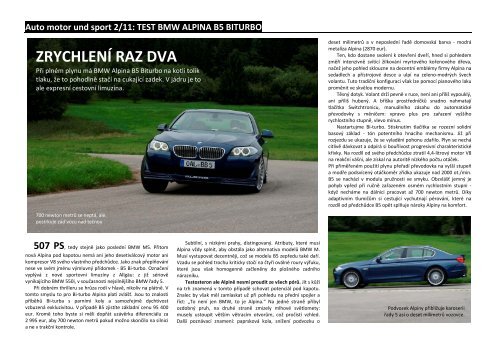 Auto motor und sport 2/11: TEST BMW ALPINA B5 BITURBO - Invelt