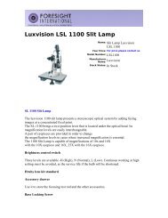 Luxvision LSL 1100 Slit Lamp