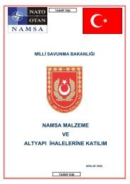 namsa malzeme ve altyapÄ± ihalelerine katÄ±lÄ±m - Milli Savunma ...