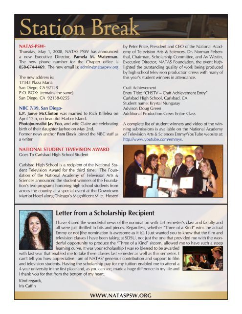 NATAS Pacific Southwest Chapter May 2008 Newsletter - National ...