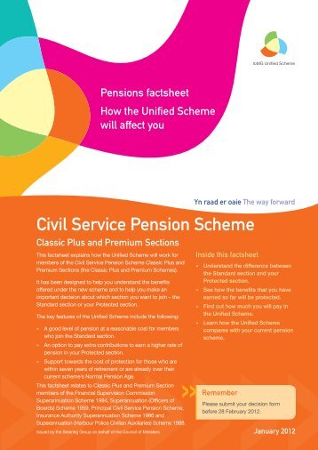 Civil Service Pension Scheme Classic Plus and Premium Section