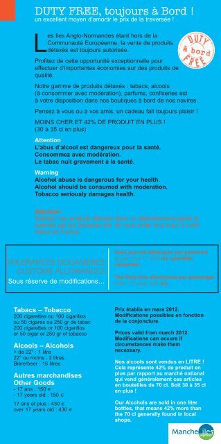 Téléchargez notre brochure au format PDF - Manche Iles Express