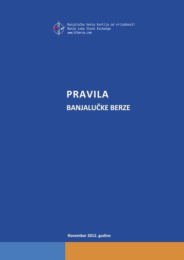 pravila banjalučke berze - Blberza.com