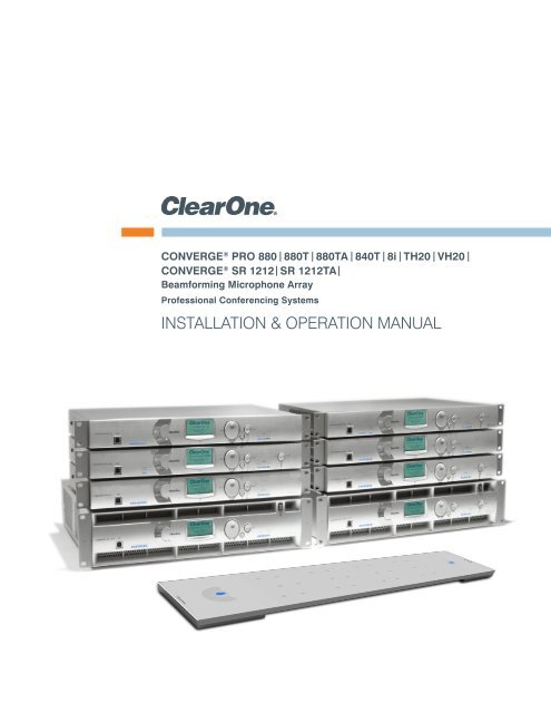 Converge Pro Manual Clearone