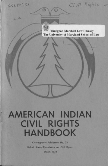 American Indian Civil Rights Handbook - University of Maryland ...