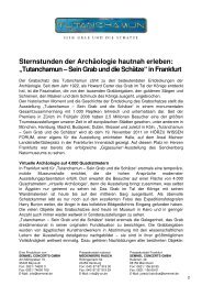 Sternstunden der Archäologie hautnah erleben: „Tutanchamun ...