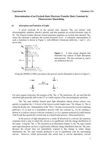 Determination of an Excited-State Electron-Transfer Rate Constant ...