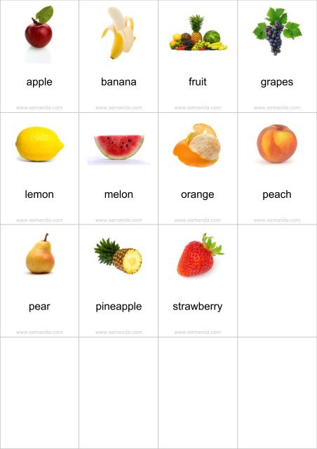 apple banana fruit grapes lemon melon orange ... - Semanda.com