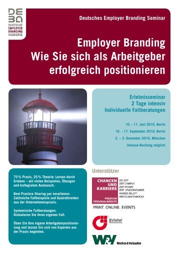 DEBA Seminar Flyer - Deutsche Employer Branding Akademie