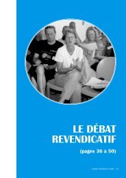 LE DÃBAT REVENDICATIF