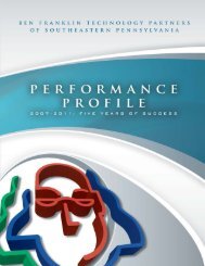 Performance Profile - Ben Franklin Technology Partners of ...