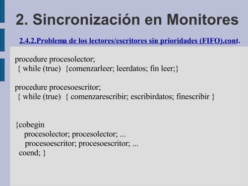 Tema 3: MONITORES - Departamento de Lenguajes y Sistemas ...