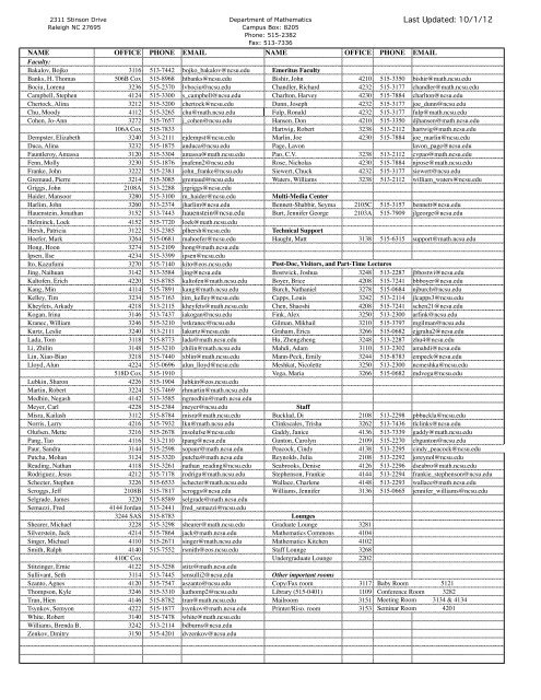 Last Updated: 10/1/12 - Department of Mathematics