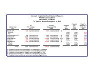 University Corporation for Atmospheric Research FY2008 Summary ...