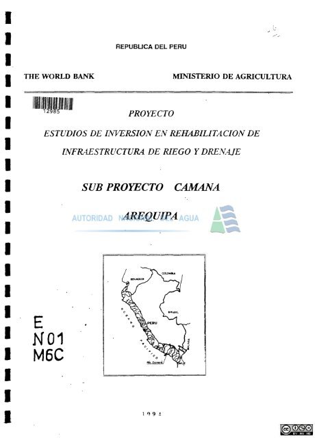 I I I 1 E - Autoridad Nacional del Agua