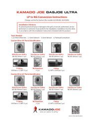 KAMADO JOE GASJOE ULTRA LP to NG Conversion Instructions