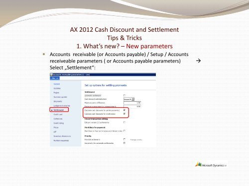 AX 2012 Cash Discount and Settlements - TechNet Blogs