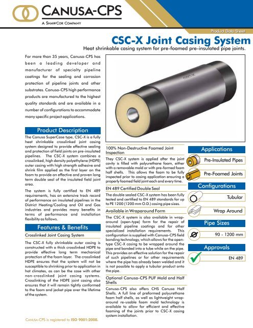 Csc X Casing System Joint Canusa Cps