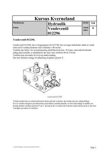 Kursus Kverneland - Hjallerup Maskinforretning A/S