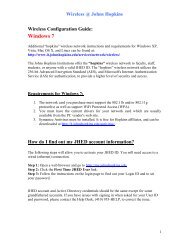 Windows 7 - Information Technology at the Johns Hopkins Institutions