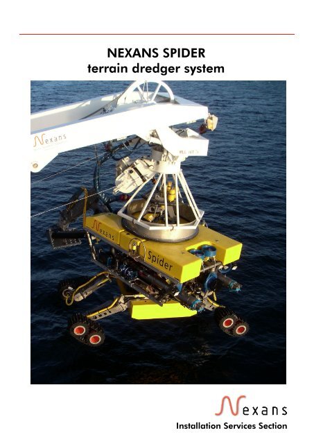NEXANS SPIDER terrain dredger system