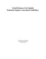 Utah Division of Air Quality Emissions Impact Assessment Guidelines