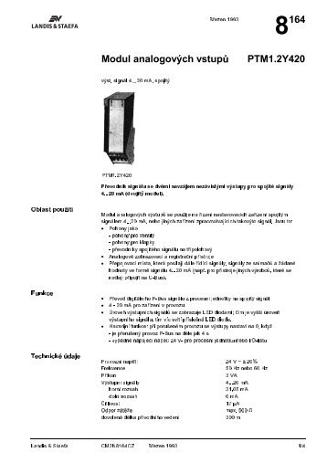 8164 Modul analogovÄch vstup$ PTM1.2Y420 - M Elektronika