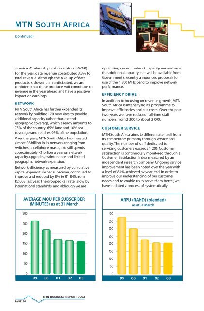 (formely M-Cell Limited) - Business Report 2003 - MTN Group