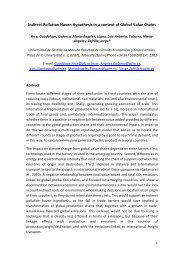 Indirect Pollution Haven Hypothesis in a context of Global ... - AEEE