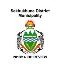 IDP Review 2013-14(23 July 2013) - Sekhukhune District Municipality