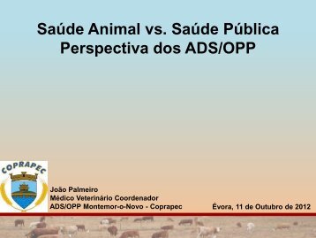 a saúde animal é um bem público - icaam - Universidade de Évora