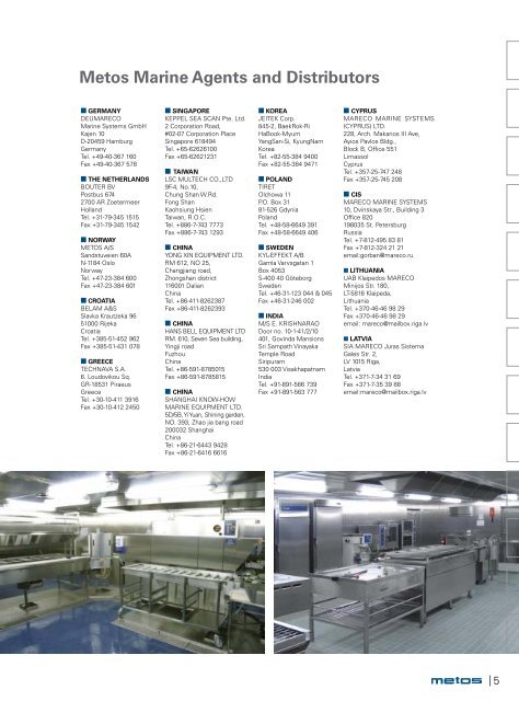 Metos Marine Galley and Laundry Equipment