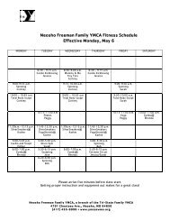 Fitness Class Schedule - Tri-State Family YMCA