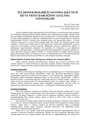 pulmoner rehab l tasyonda solunum Å ve nefes darlÄ±ÄÄ±nÄ±n azaltma ...