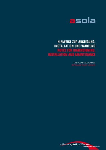 Die Montage- und Betriebsanleitung als pdf-Datei zum ... - asola