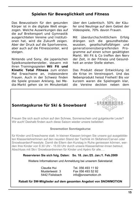 Mitteilungsblatt des Satus-Wiedikon