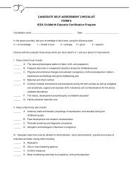 CANDIDATE SELF-ASSESSMENT CHECKLIST FORM E ICEA ...