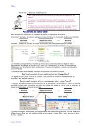 Valeur Cible et Scénario