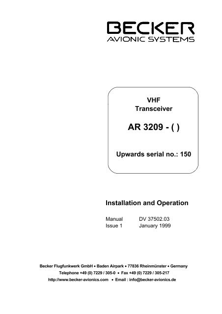 AR 3209 - ( ) - Aircraft Spruce