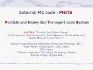 PHITS (Particle and Heavy Ion Transport code System) - X-ray ...