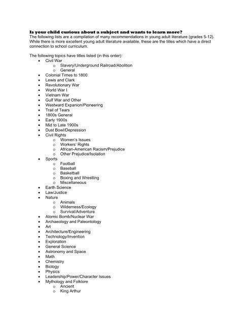 Is Your Child Curious About A Subject And Wants To Learn More The